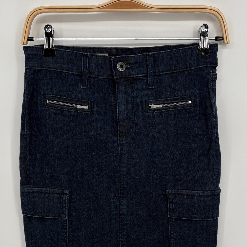🪁 AG  the Tyler cargo pencil skirt Dark Denim - Picture 2 of 6